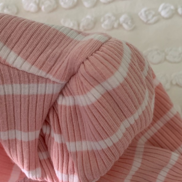 Pink & White Stripe Time & Tru Layering Long Sleeve Tee Size Small BNWOT - Picture 3 of 6